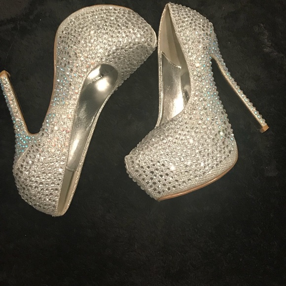 Bella Luna Rhinestone pumps silver - Picture 2 of 4